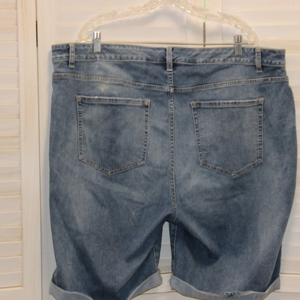 Venzia Lane Bryant Denim Shorts with Colorful Embroidery on sides, Size 22 - Picture 5 of 7